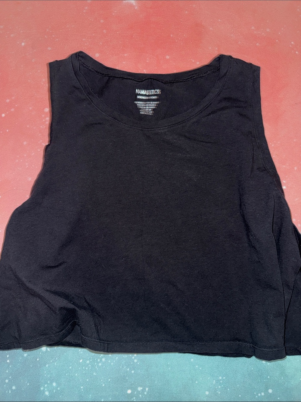 Nama boxy Black Cropped Tank Top xs s